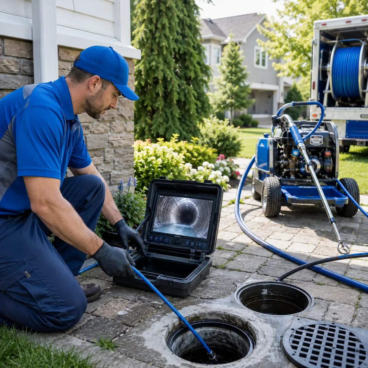 Outdoor drain cleaning professionals serving Gaines, PA