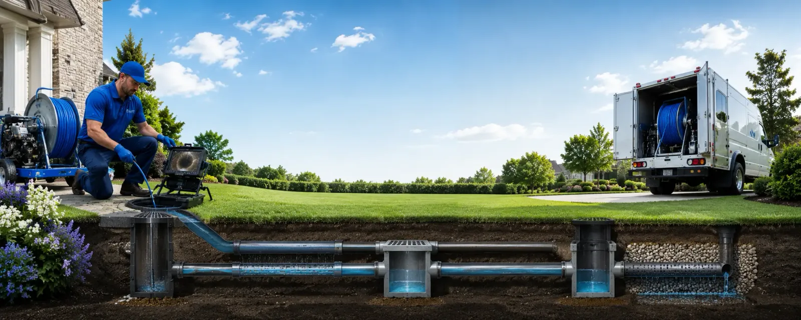 Outdoor drain cleaning information for Gaines, PA